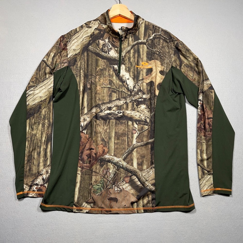 Mossy Oak Break-Up Infinity Men Medium 1/4 Zip Pullover Camo Hiking Hunting