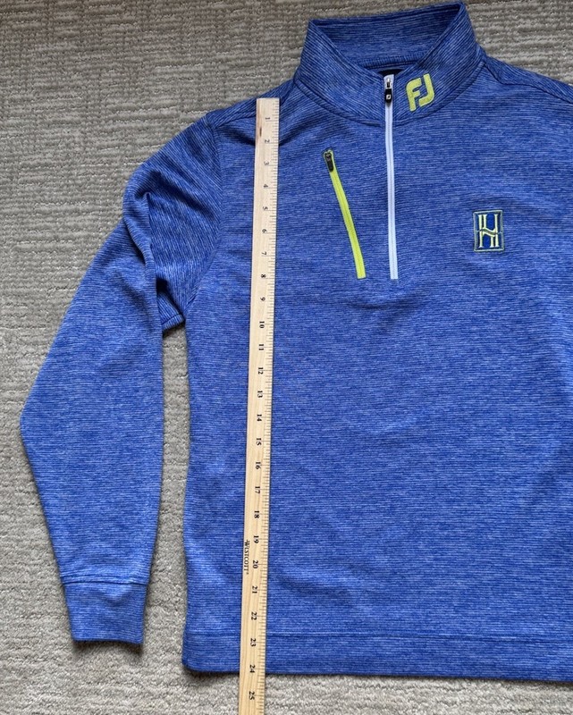 Footjoy FJ Pullover Mens Small Blue Quarter Zip Golf Performance Logo gallery