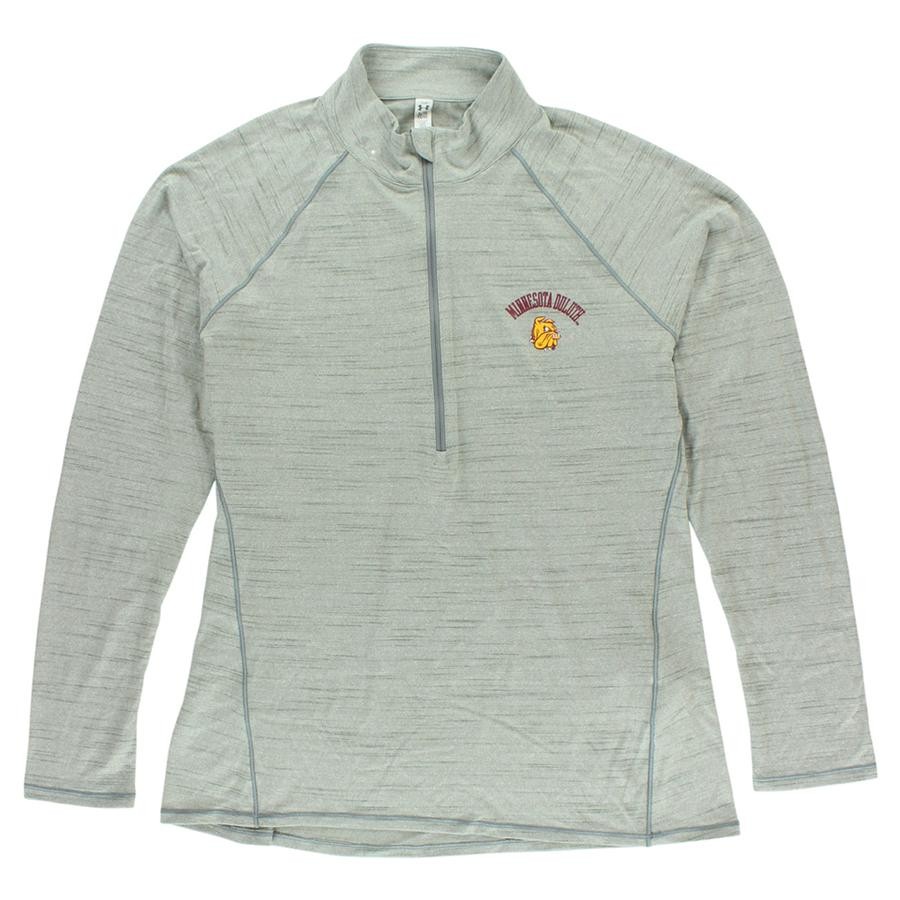 Under Armour Mens Minnesota Duluth Half Zip Poly Tech Pullover Shirt Grey gallery