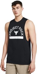 Under Armour Men’s UA Project Rock Payoff Sleeveless Tank Black 1383195-001 NWT