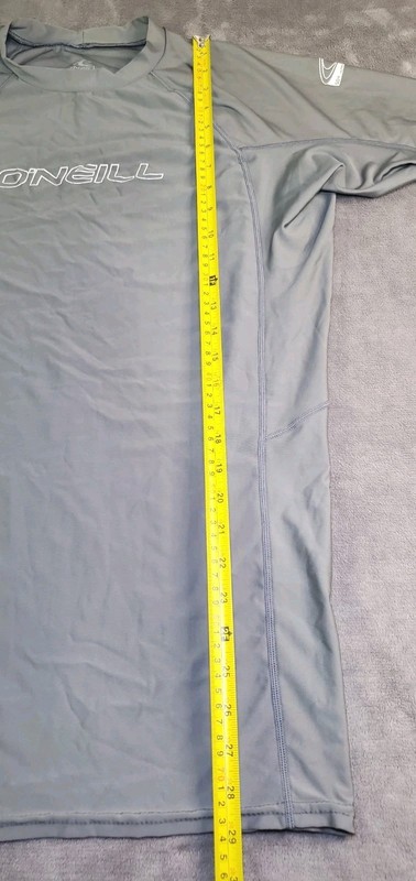 O'NEILL Men's Sz 2XL Basic Skins 50+UVA Protection Rash Guard Dark Gray Za3-45 gallery