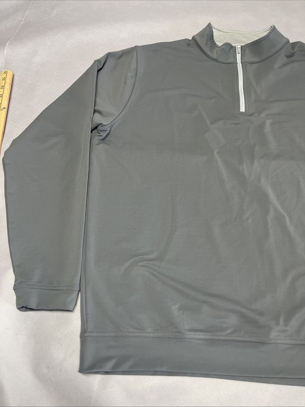 Peter Millar Perth Quarter Zip Stretch Performance 2XL Mens Grey Golf Logo gallery