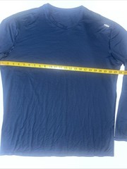 SODO Blue Stripes 2XL Long Sleeve Crew Neck Stretch Performance Shirt