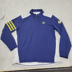 Adidas 1/4 Zip Pullover Mens Large Blue 3 Stripe The Honda Classic Embroidery