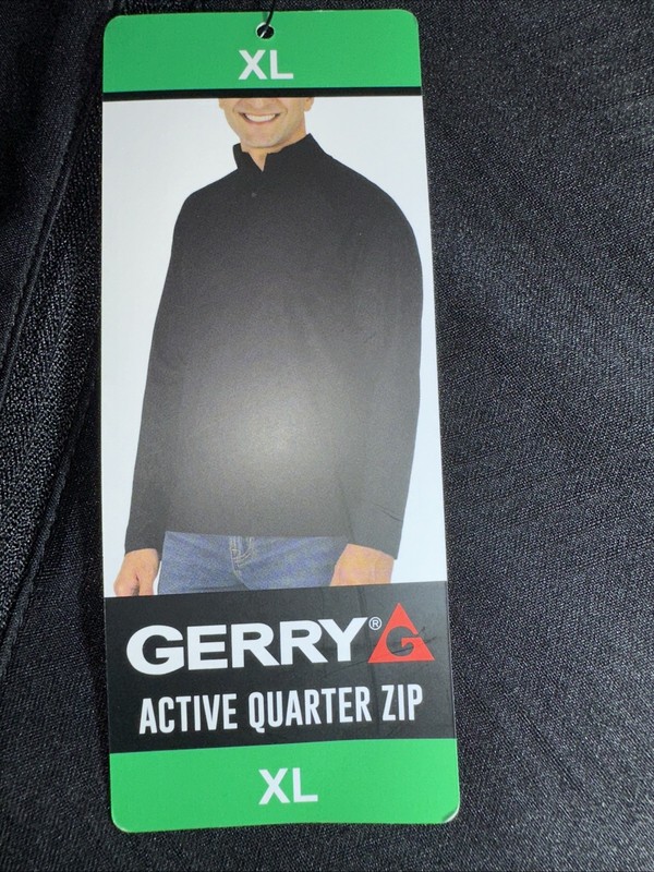 NEW Men's Gerry Active 1/4 Zip Pullover Black Size XLarge gallery