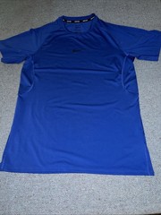 NikePro Dri-Fit Men’s T-Shirt Blue, Size Large. 90% Polyester 10% Spandex