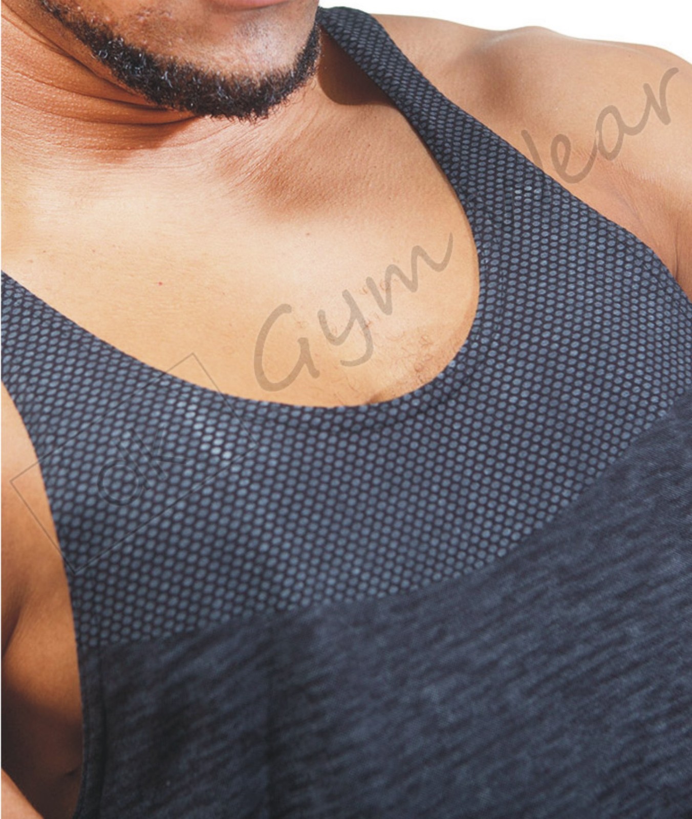 Mens Bodybuilding Gym Stringer Vest Y Back Racer Back Tank Top Fade Out Gym Vest gallery