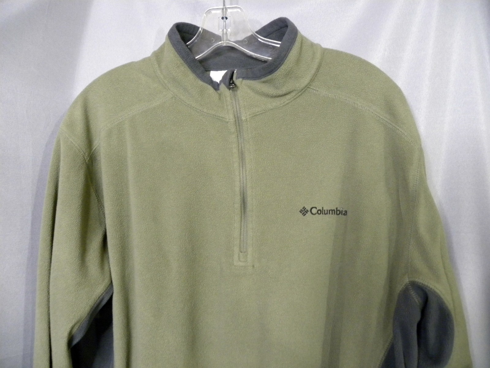 Columbia Fleece Pullover 1/4 Zip Mens XL Green Outerwear Activewear Hiking TB gallery