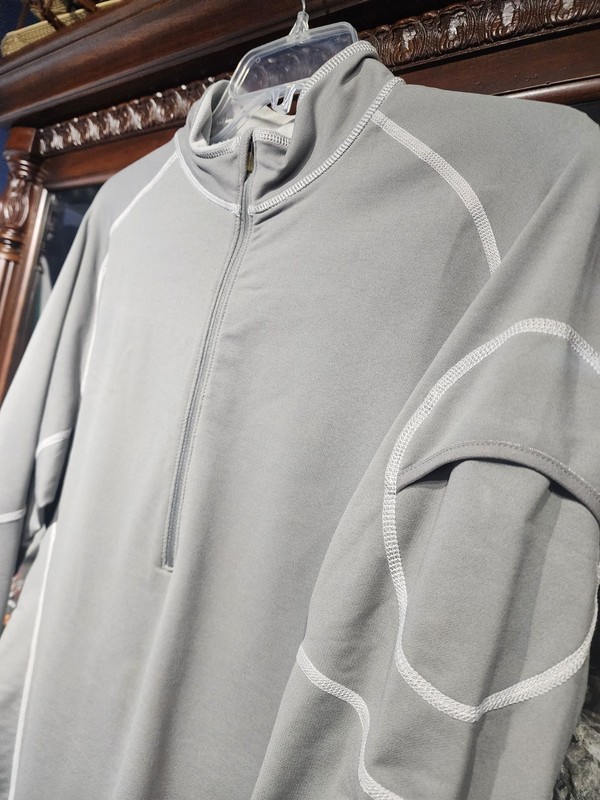 Mountain Hardwear Gray 1/2 Zip Long Sleeve Shirt Large Pre Owned gallery