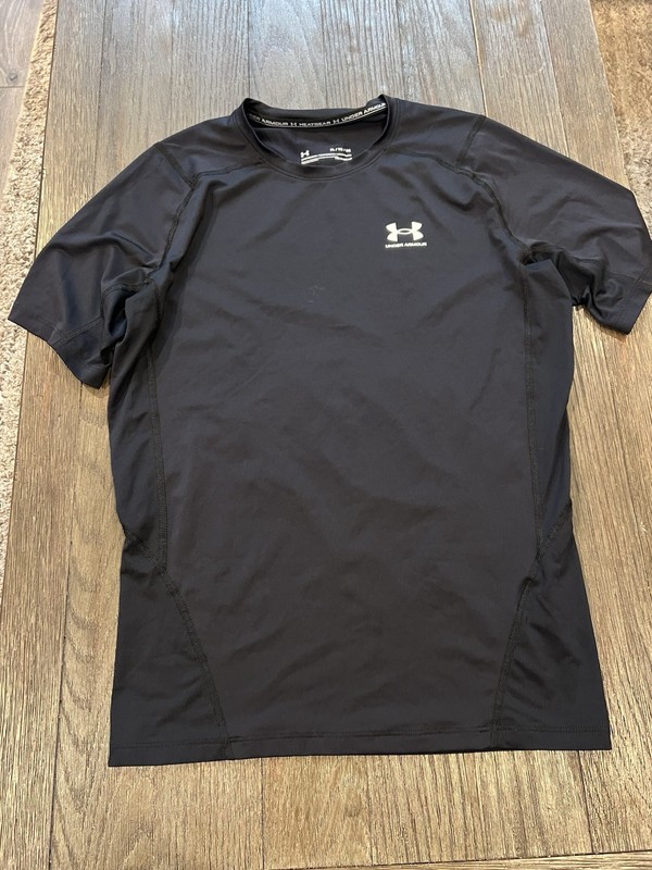 Mens Under Armour Compression Shirt Spandex Tights XL Black gallery