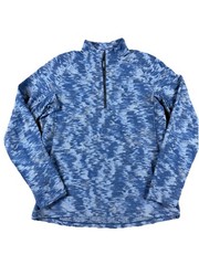 Lululemon Surge Warm Half Zip Fleece Pullover LM3DBWS Blue Camo Mens Size Large