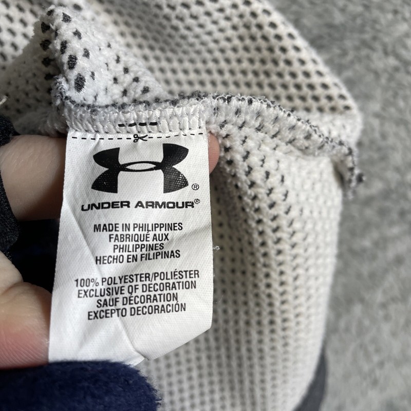 Under Armour Pullover Men Medium Gray Black ColdGear Mesh Lined Pac 12 Loose gallery
