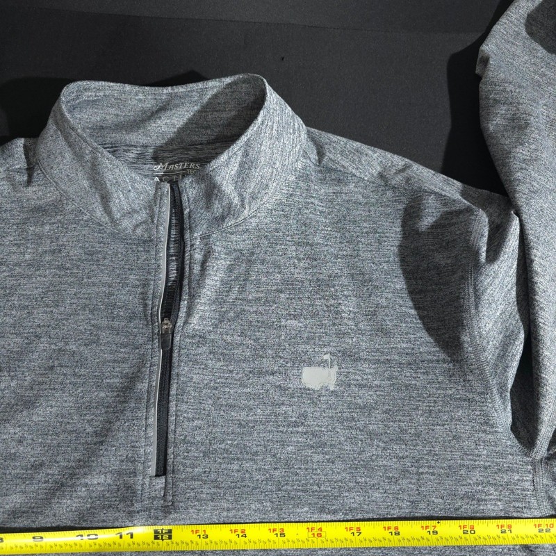 Masters Tech Active Pullover Mens XL Gray Heather Quarter Zip Golf MA7505-941 gallery