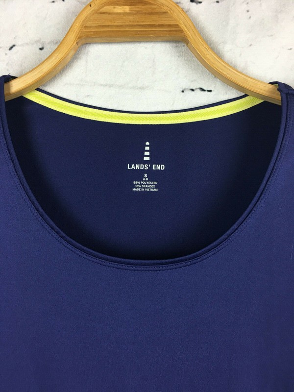 Lands' End Athletic Shirt Small Men's Blue Stretchy Long Sleeve (EAJ) gallery