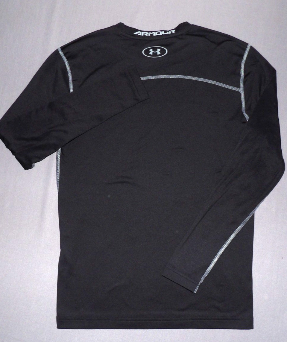 Under Armour Cold Gear Long Sleeved Black Compression Athletic Shirt Men's Large gallery