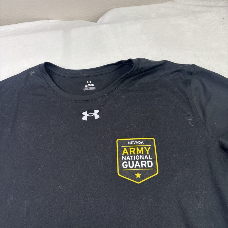 Under Armour Nevada Army National Guard Black SS Activewear Graphic Shirt Men LG gallery