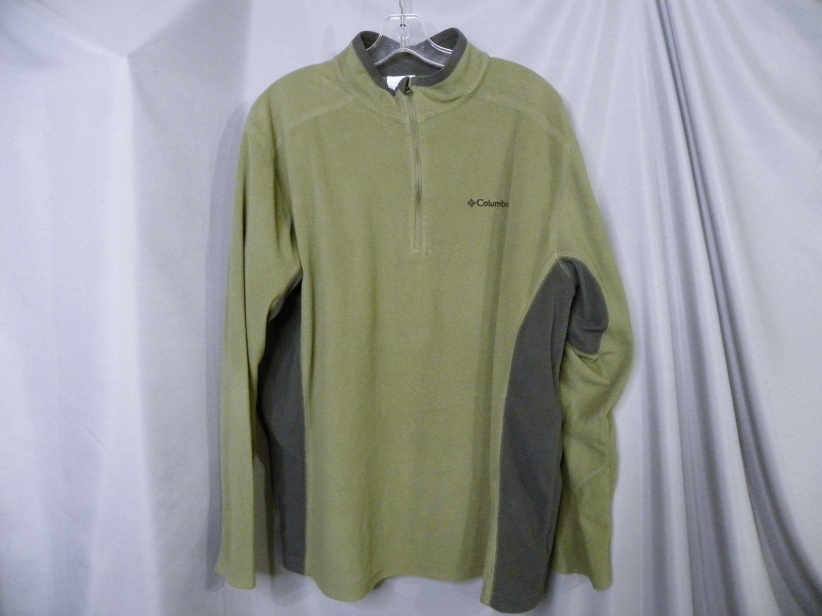 Columbia Fleece Pullover 1/4 Zip Mens XL Green Outerwear Activewear Hiking TB gallery