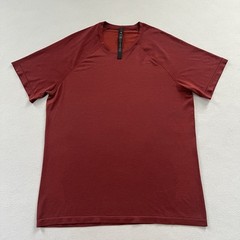 Lululemon Men Dark Red Metal Vent Tech SS Short Sleeve Shirt Updated M3DOWS XL