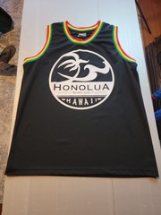 Vintage Honolua Surf Co. Jersey Mens Large Black Graphic Print Hawaii