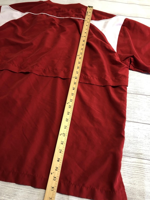 Mizuno Pullover Mens 3XL Red Short Sleeve 1/4 Zip Baseball Top Performance gallery