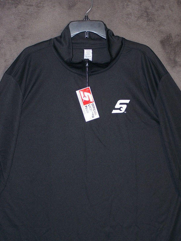 Snap On Shirt Adult Extra Large Black Lightweight Pullover Logo LS 1/4 Zip Mens gallery