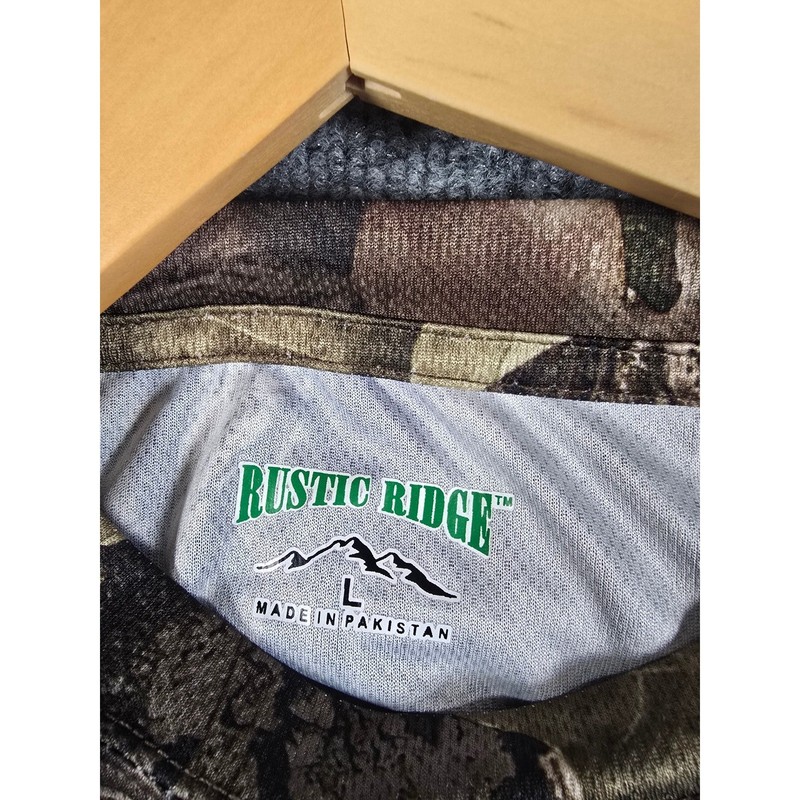 Rustic Ridge Camo Long Sleeve Shirt Men's Size L Polyester Hunting Outdoor gallery