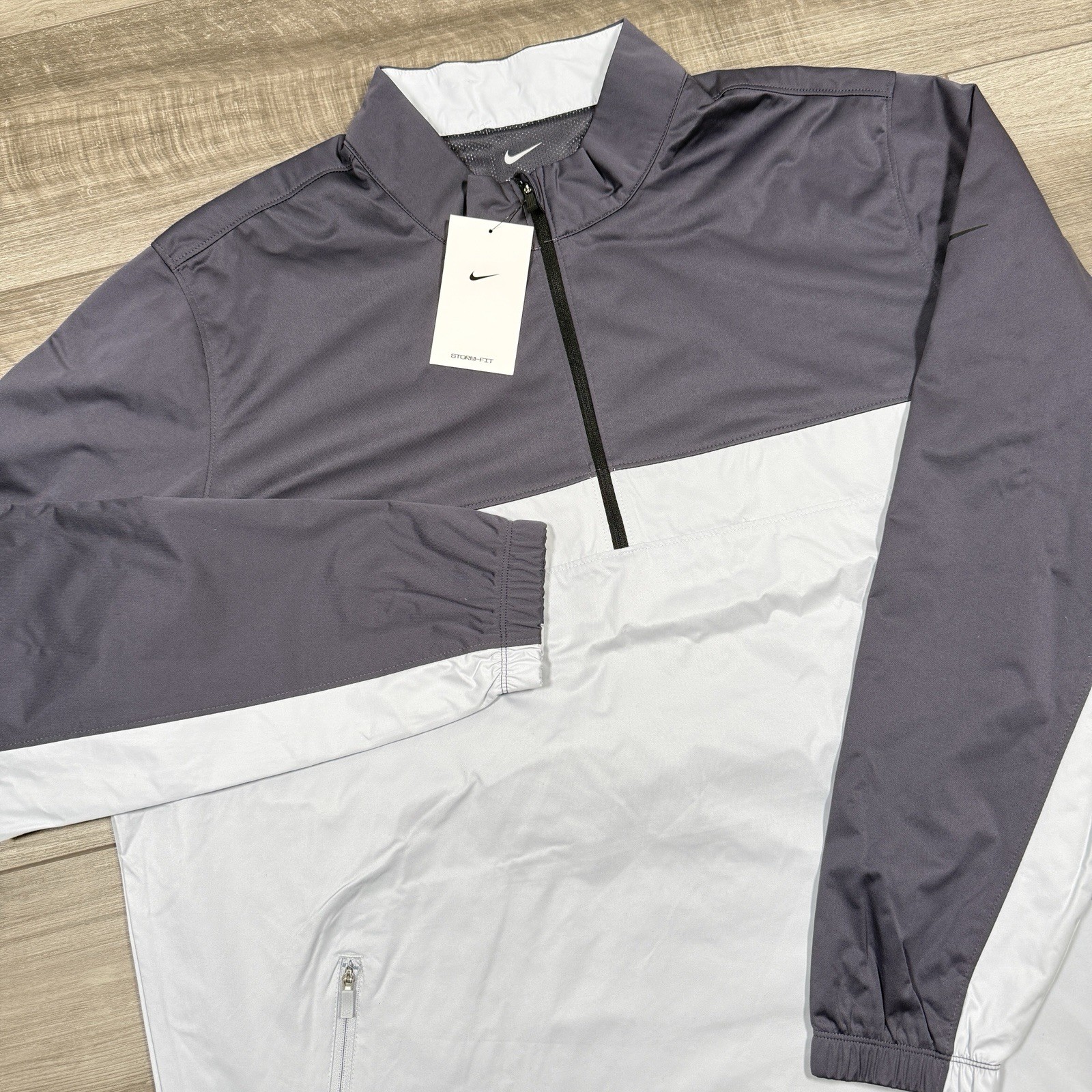 Nike Victory 1/2-Zip Shield Golf Jacket Storm-Fit Gridiron Blue GM4045 LARGE NEW gallery