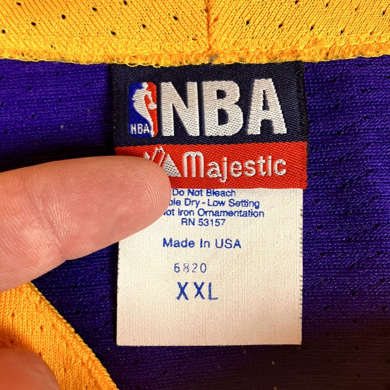 Vintage 1990s Los Angeles Lakers NBA Baseball Jersey size Men's XXL gallery
