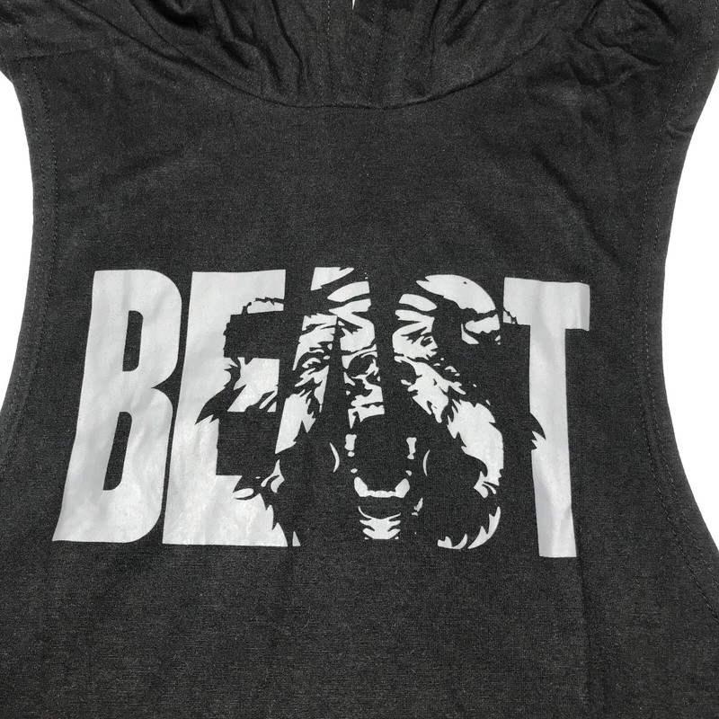 Gym Revolution Active Top Size M Beast Hooded Sleeveless Lightweight Muscle Tee gallery