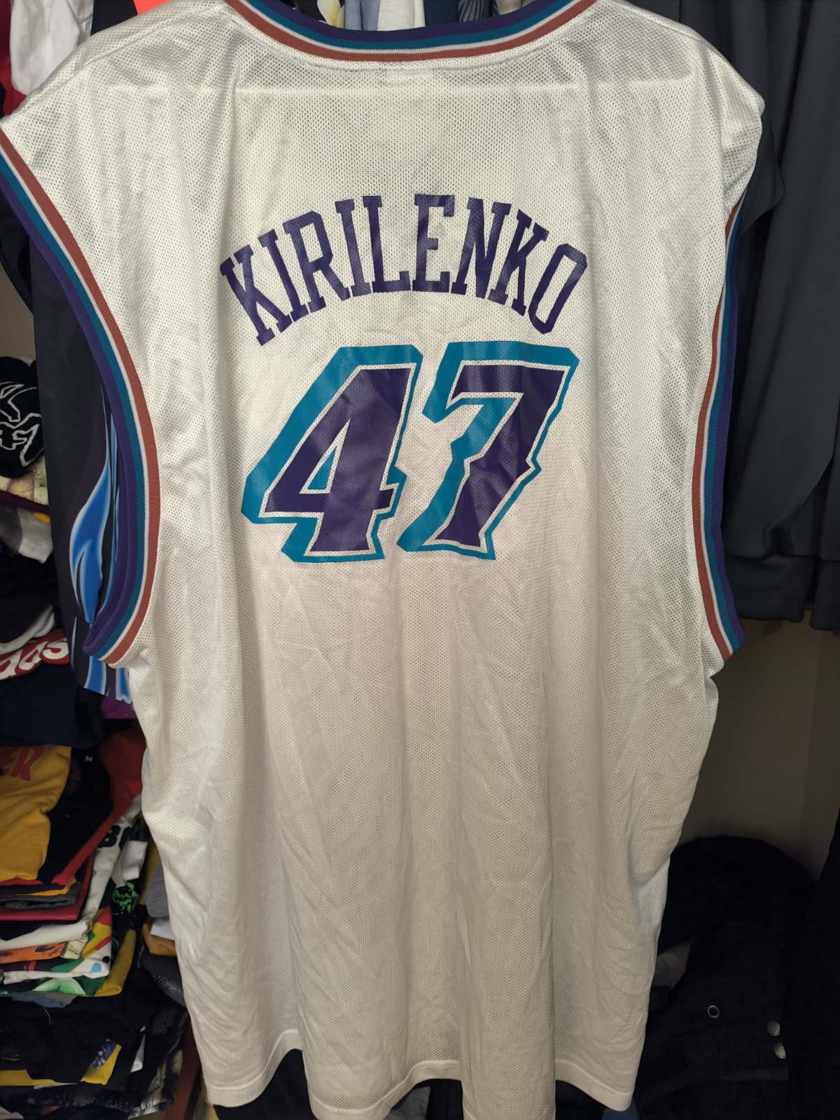 Vintage Reebok Utah jazz Andrei kirelenko Russian mesh basketball jersey 3xl new gallery