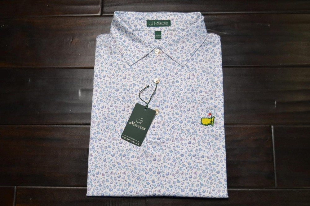 Peter Millar The Masters Concession Food Men's Golf Shirt Polo Large Augusta