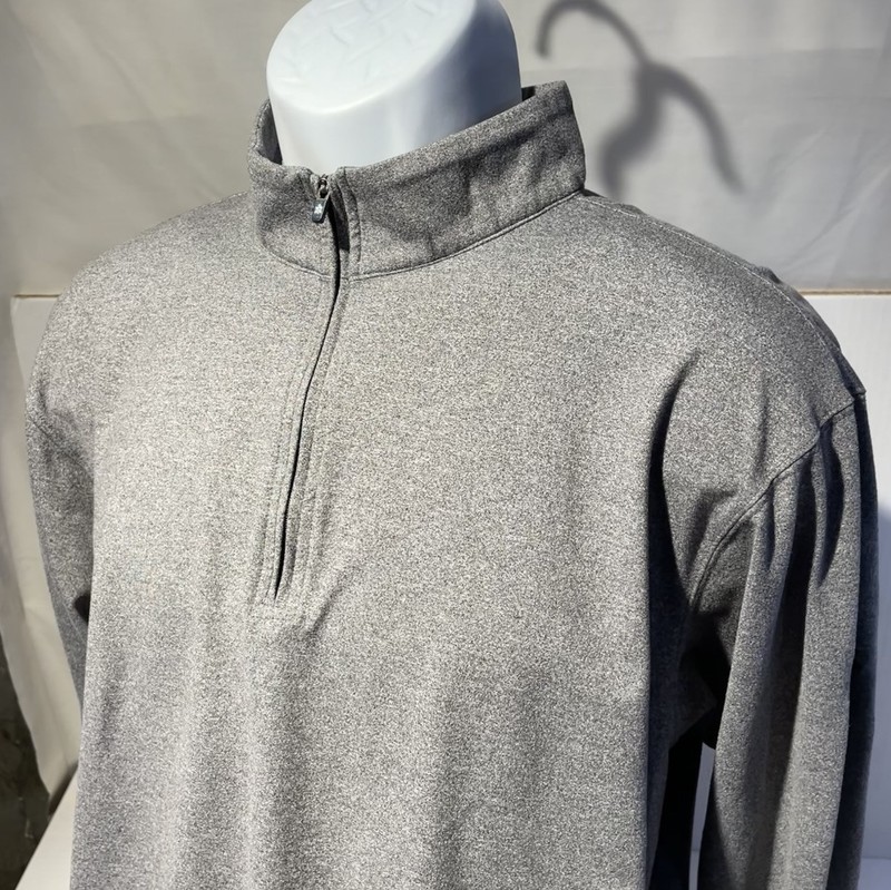 TURTLESON Siro 1/4 Zip Golf Pullover Sz M 42 Chest Performance Heathered Gray gallery