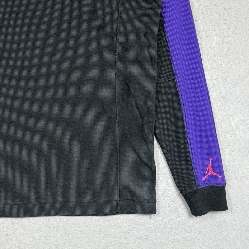 Jordan Mountainside Thermal Shirt Men's Medium Black Green Purple Waffle Knit gallery
