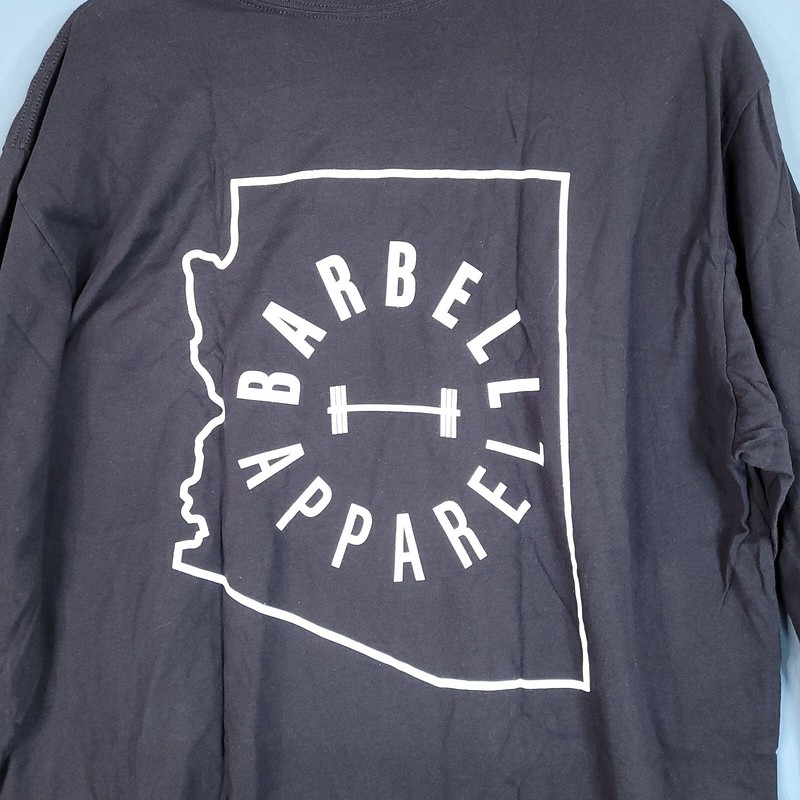 Barbell Athletic Apparel Men's Long Sleeve T-Shirt Black Size 2XL gallery