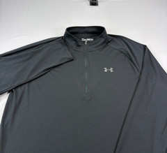 Under Armour Shirt Mens 3XLT Black 1/4 Zip Pullover Golf Heatgear Lightweight