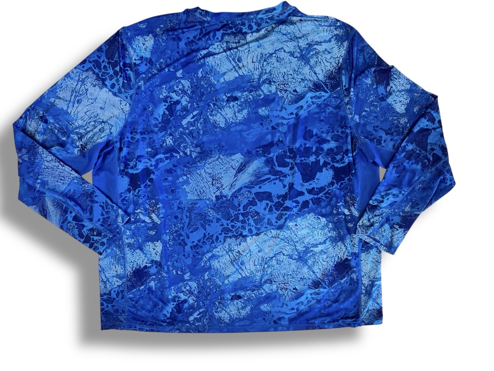REALTREE FISHING Mens 3XL Blue Marbled Wave LS Performance Vented Wicking gallery