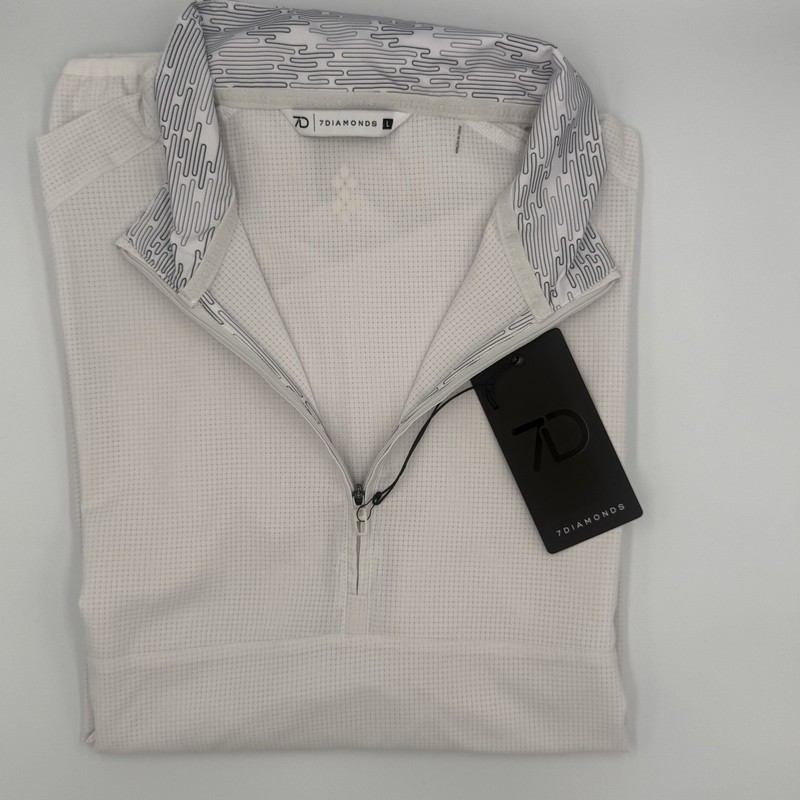 7 Diamonds Oxygenate 1/4 Zip Pullover Size L. Anti-Odor Quick Dry Stretch Drift gallery