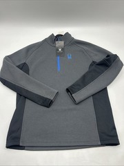 Spyder Major Cable Thermal 1/4 Zip Pullover Shirt Men’s Size LARGE Gry Blk Bl