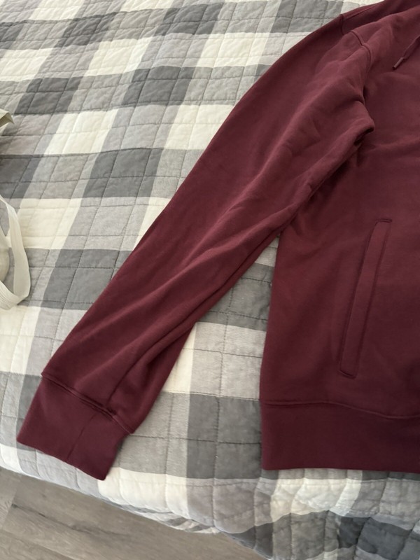 90 Degree by Reflex Workout Top Zip-Up Hoodie Windsor Wine XL Burgundy Maroon gallery