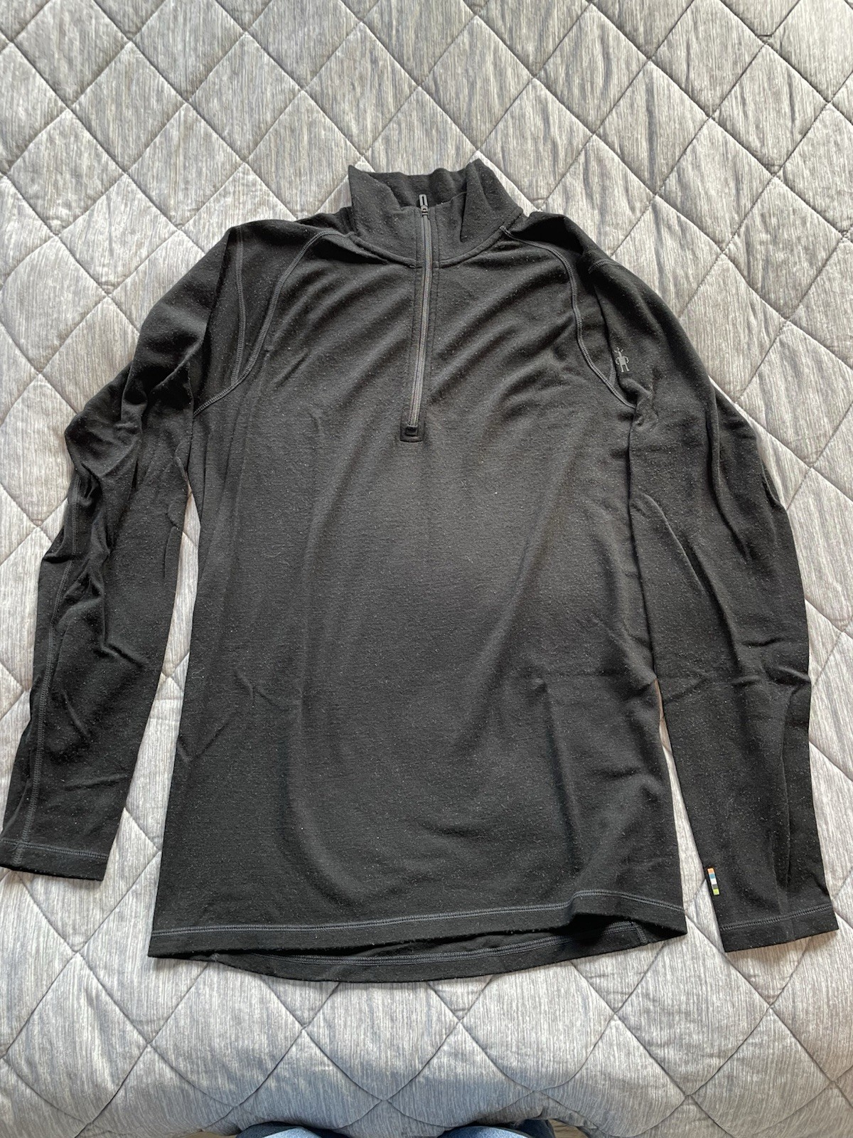 Smartwool Merino 250 Men’s 1/4 Zip Base Layer Top Medium Black 100% Merino Wool gallery