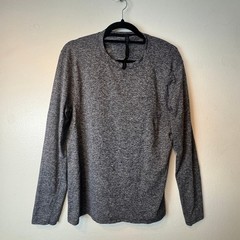 Lululemon Metal Vent Tech Long Sleeve Shirt Mens Medium Grey Space Dye Athletic
