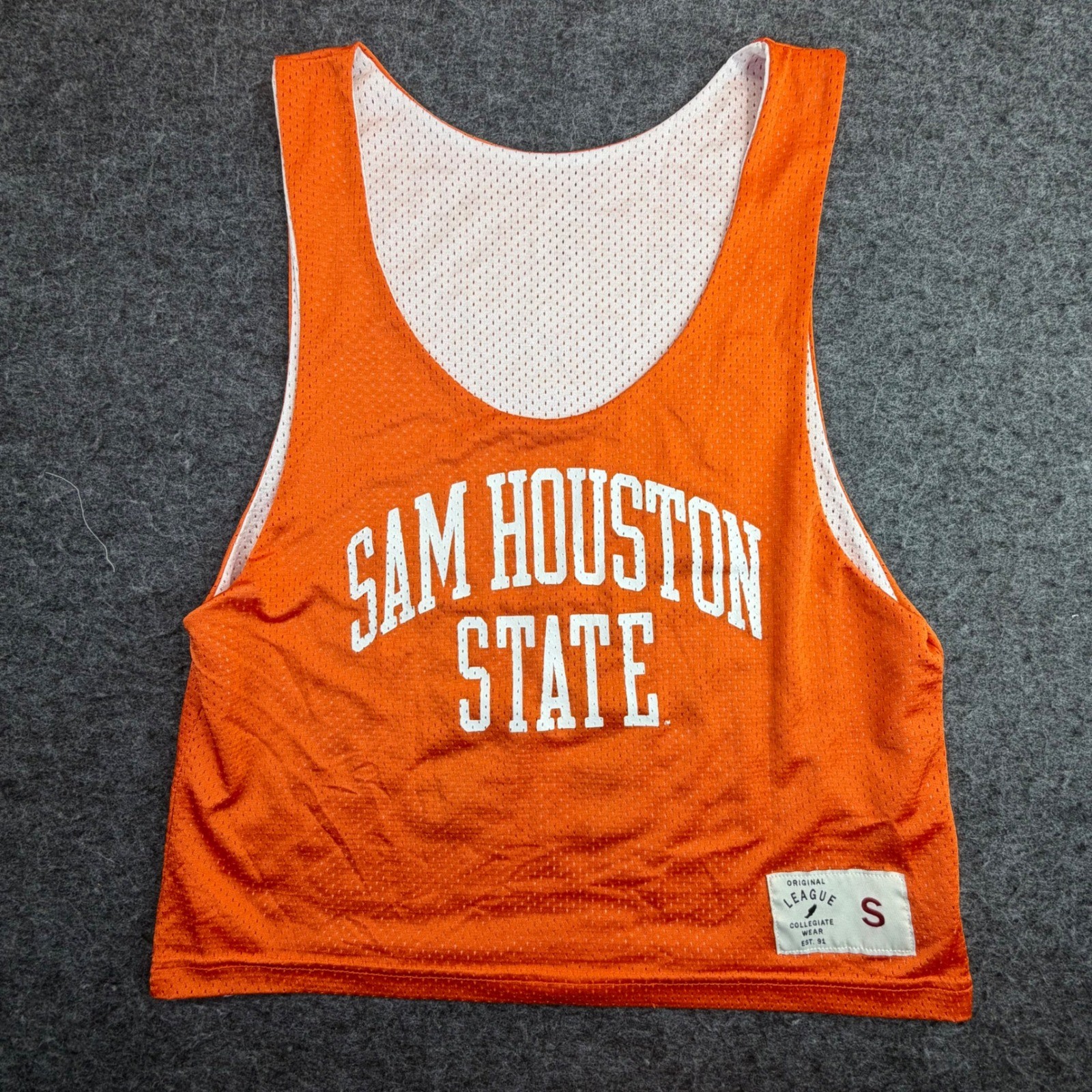 League Sam Houston State Practice Jersey Mens Small Orange Reversible Mesh Tank gallery