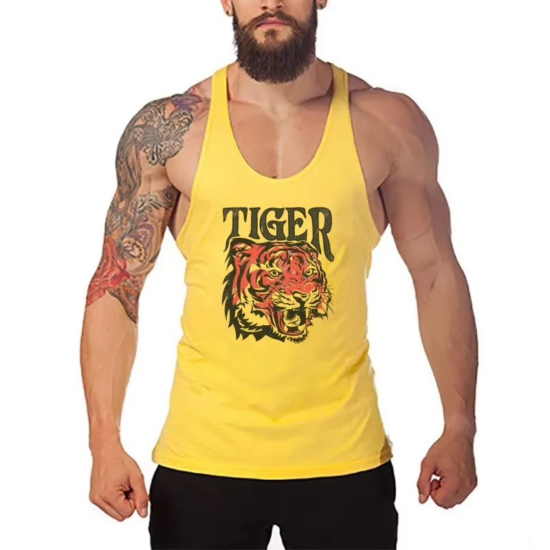3D Tiger Print Men's Tank Top Leisure Fashion Fitness Training Quick Dry Vest Fo gallery