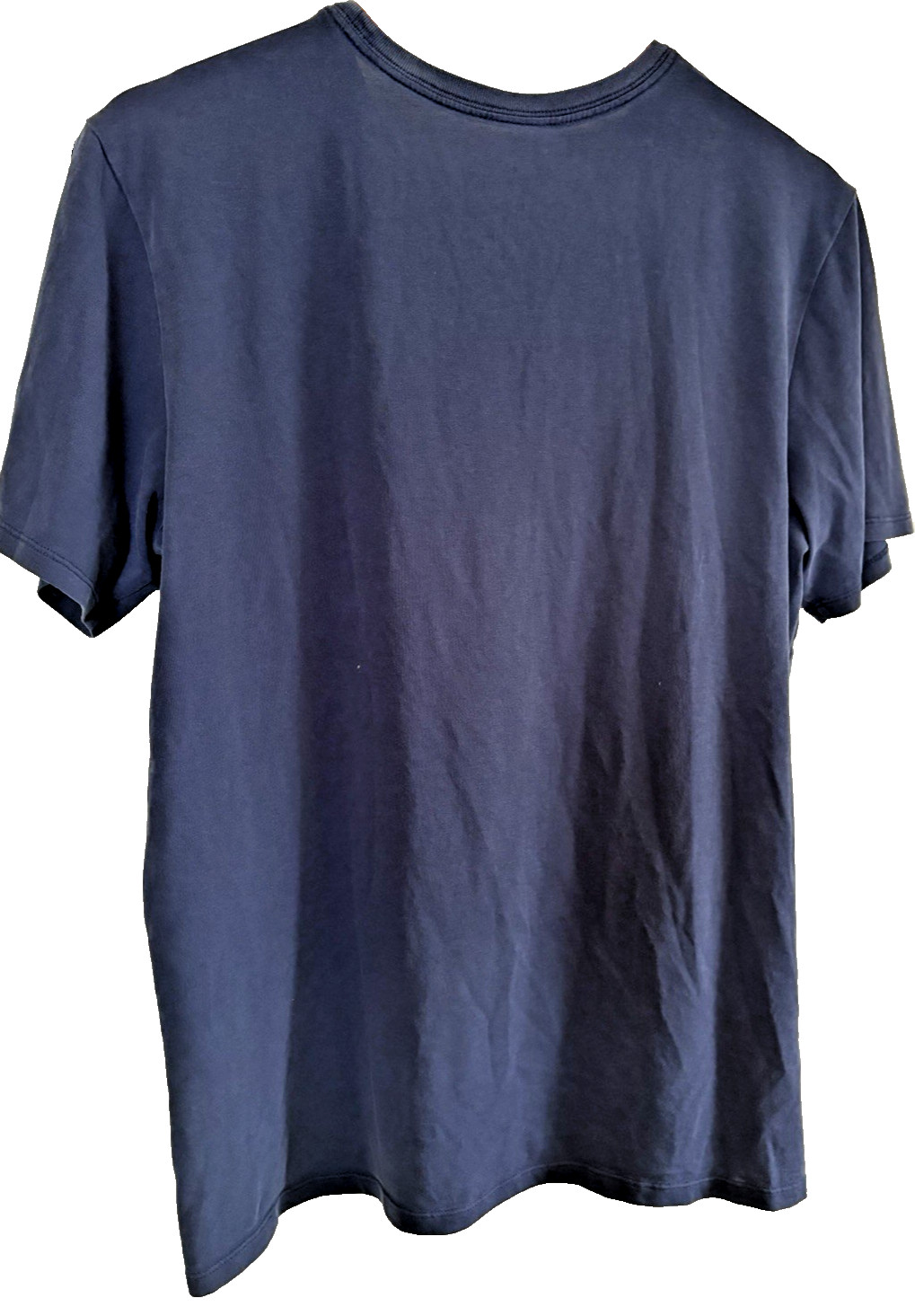 The Nike Tee Dri-Fit Navy Blue Short Sleeve Shirt L Gym Active Running Workout gallery