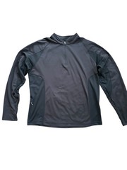Spyder Baselayer Shirt Mens Large Black 1/4 Zip Pull Over Long Sleeve