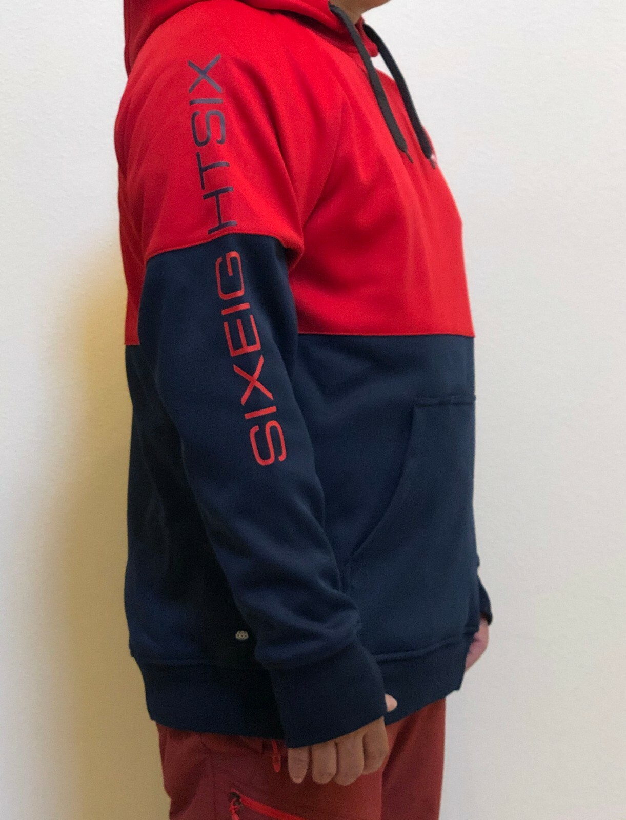 686 Link Bonded Fleece Pullover Hoody (L) Red Colorblock L9WCST07-RED gallery