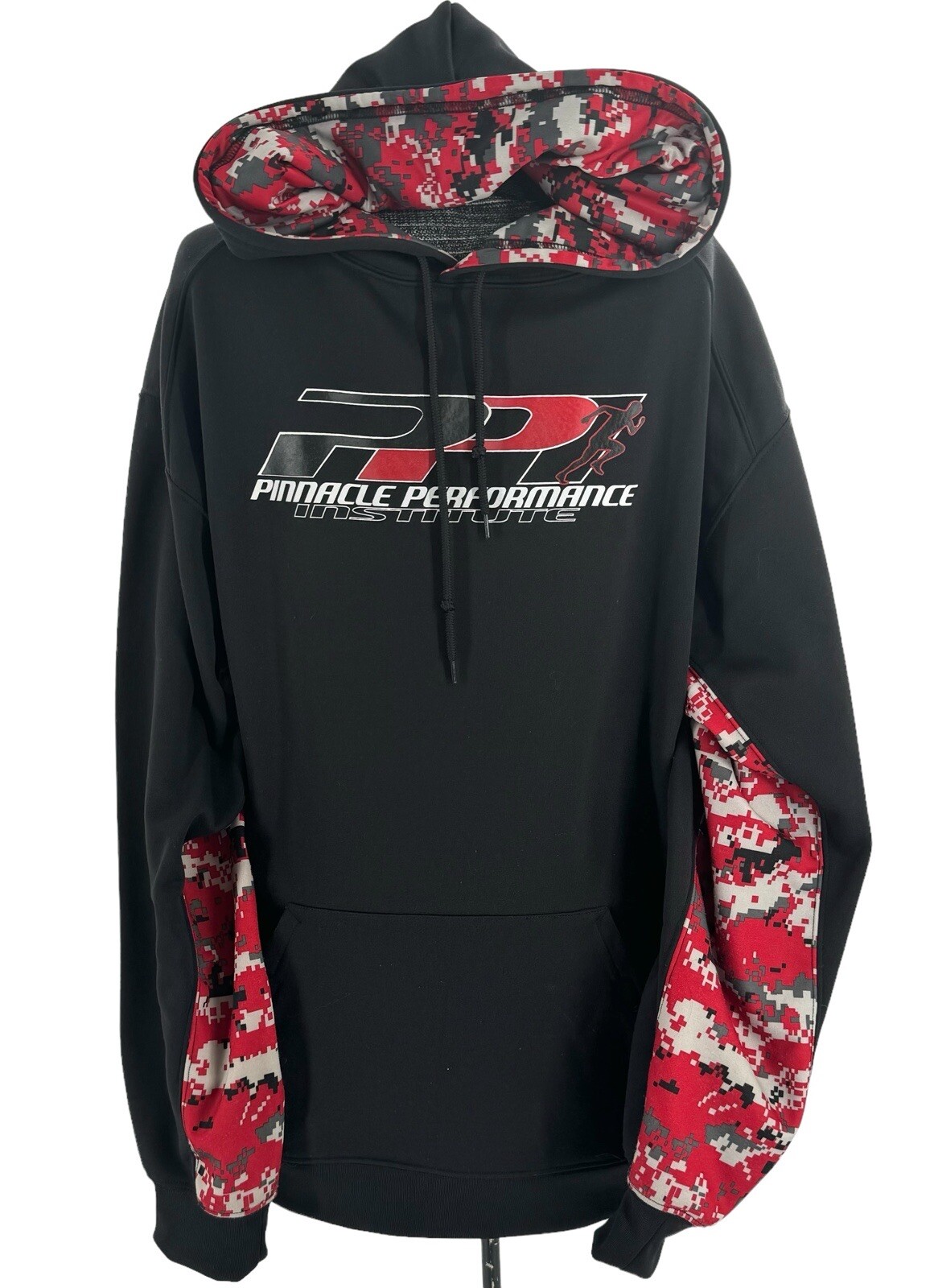 Badger Pinnacle Performance Sport Digital Red Camo Blend Hoodie Mens Large gallery