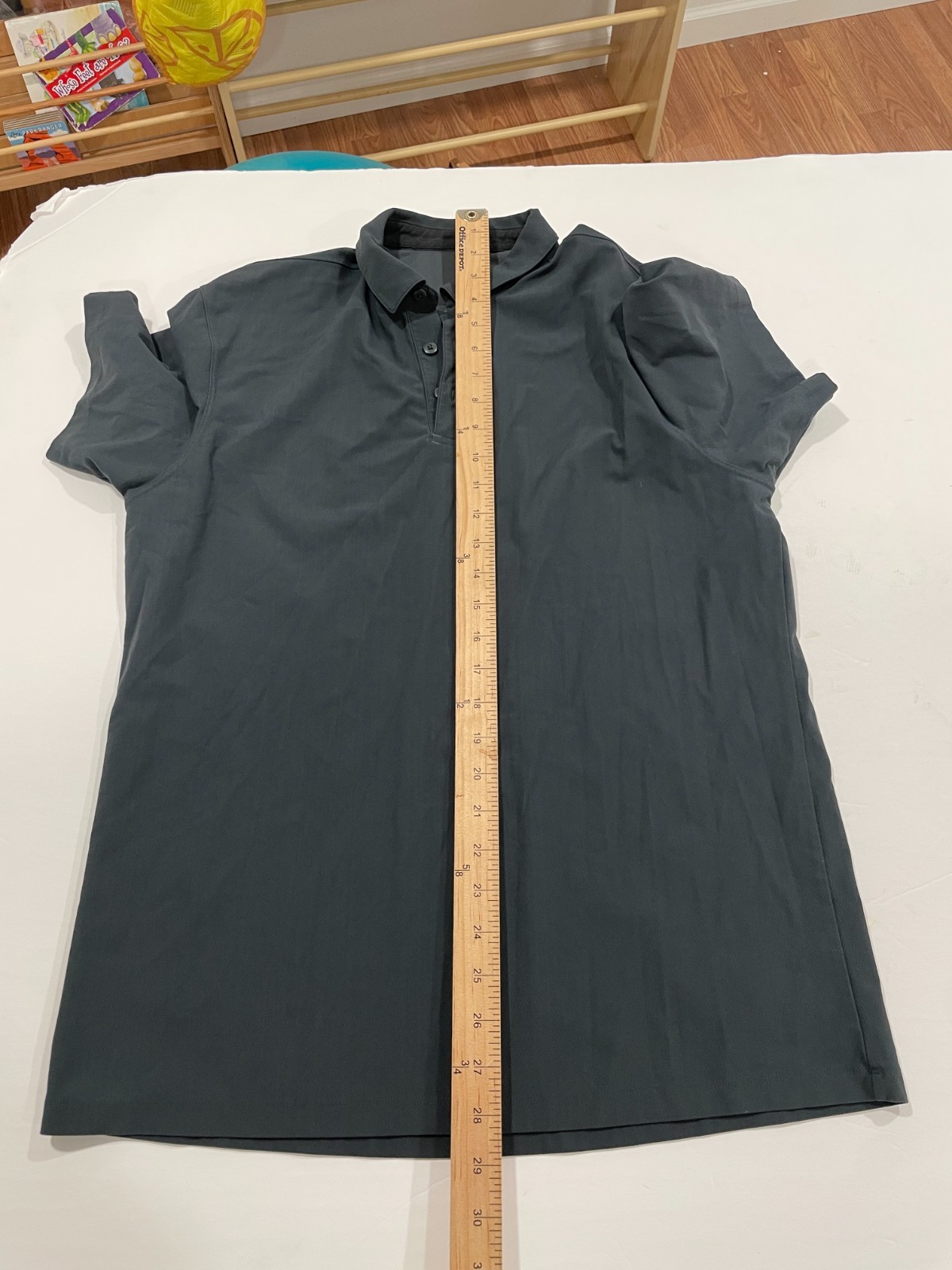 Lululemon Evolution Polo Technical Sweat-wicking Fabric Men's Medium Dark Blue gallery