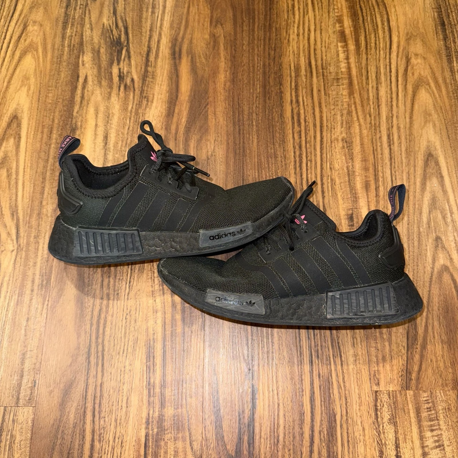 adidas NMD R1 Black Carbon Pink Sneakers gallery