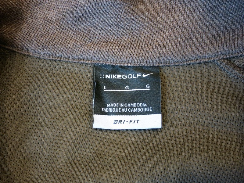 Men's Nike Golf Corvette Pullover Size L Brown 1/4 Zip Long Sleeve Dri-Fit NWOT gallery